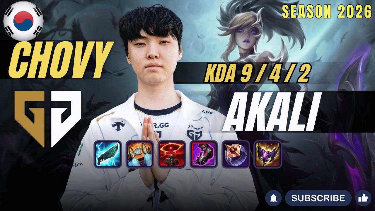 GEN Breeding AKALI vs ORIANNA Mid - Patch 26.7 KR Ranked | lolrec