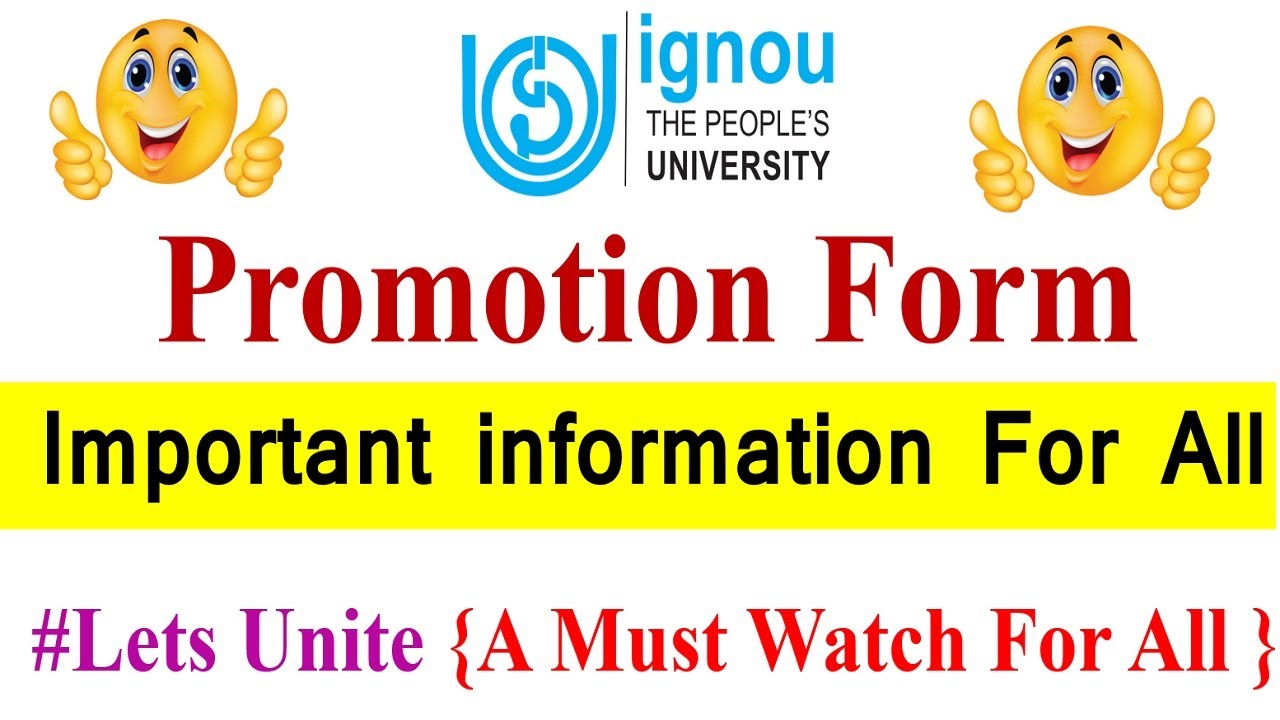 IGNOU को Promotion Form Release करना ही होगा  || Lets Unite & Join AH Helpline { A Must Watch )