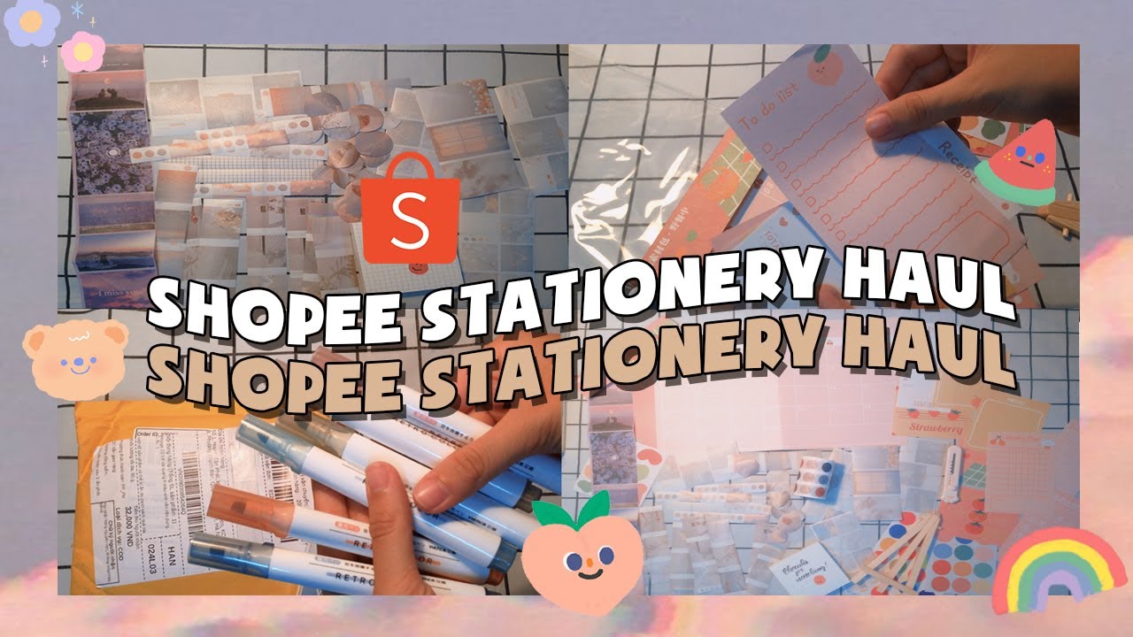 SHOPEE STATIONERY HAUL/ Unbox đồ dùng học tập, bujo (Korean style) ❤️