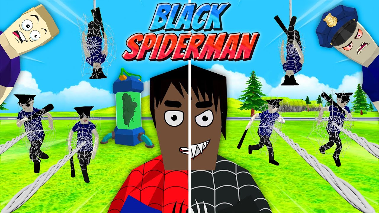 jack becomes a black spiderman 🕷️🕸️ in dude theft wars