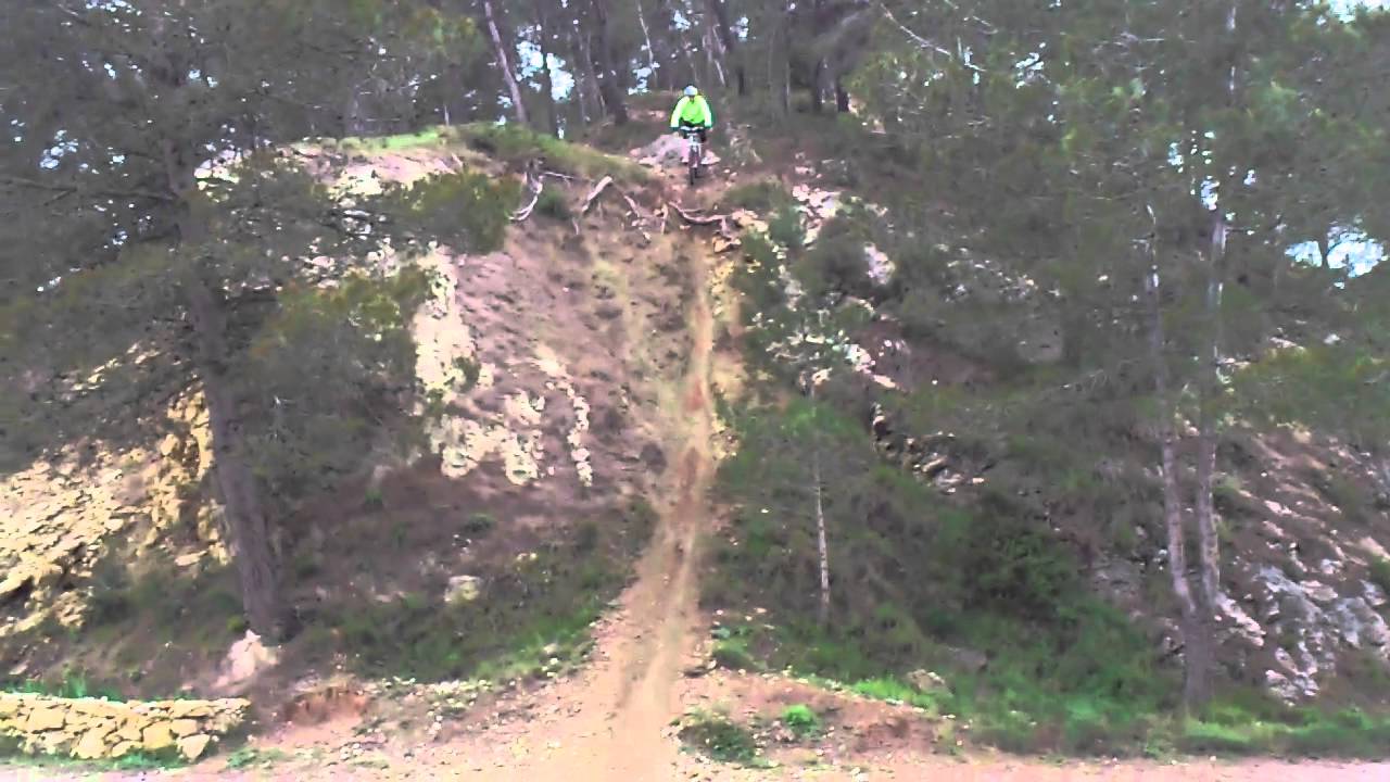 Bajada trialera restaurante olleria mtb