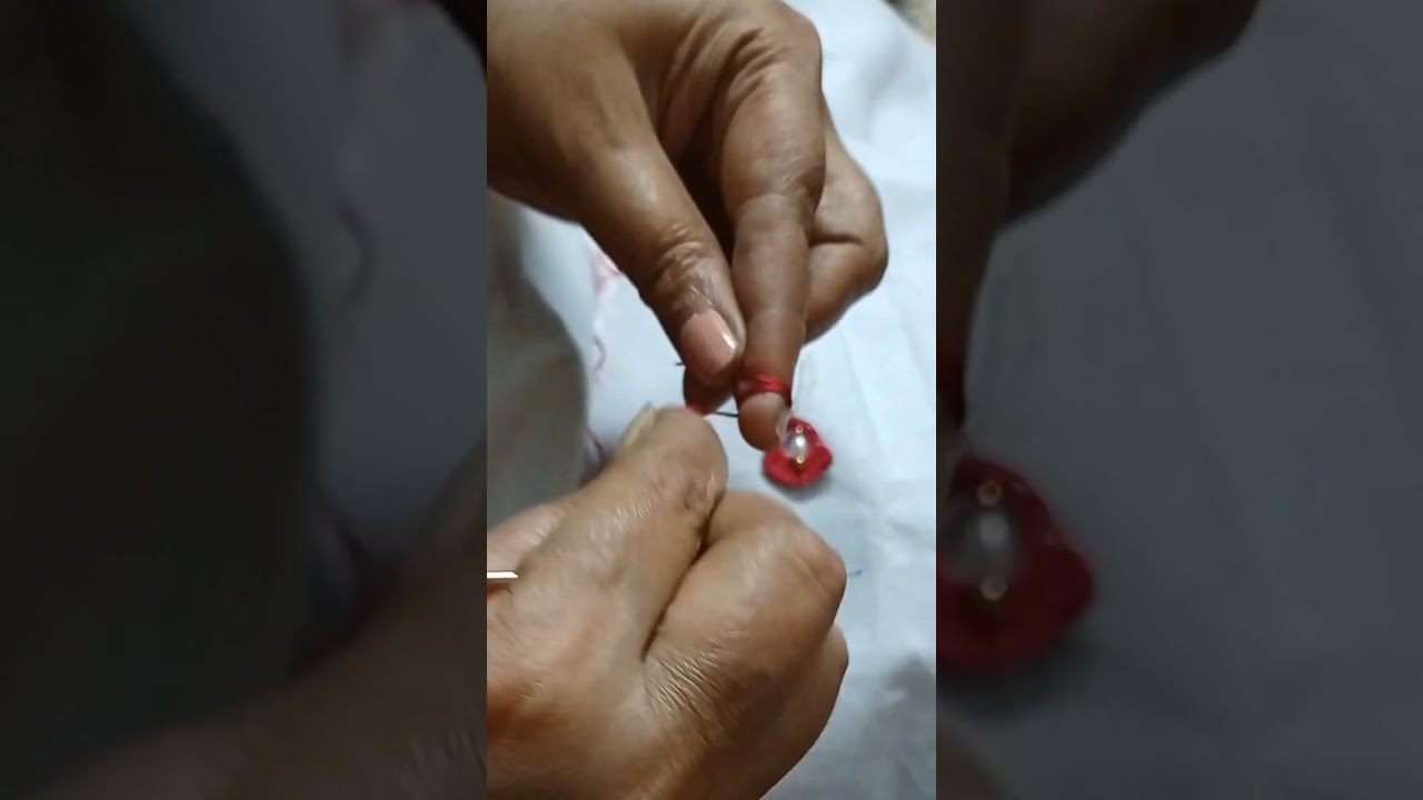 Earing pearl and crosha beautiful #shashikala #diy #art #youtuber 