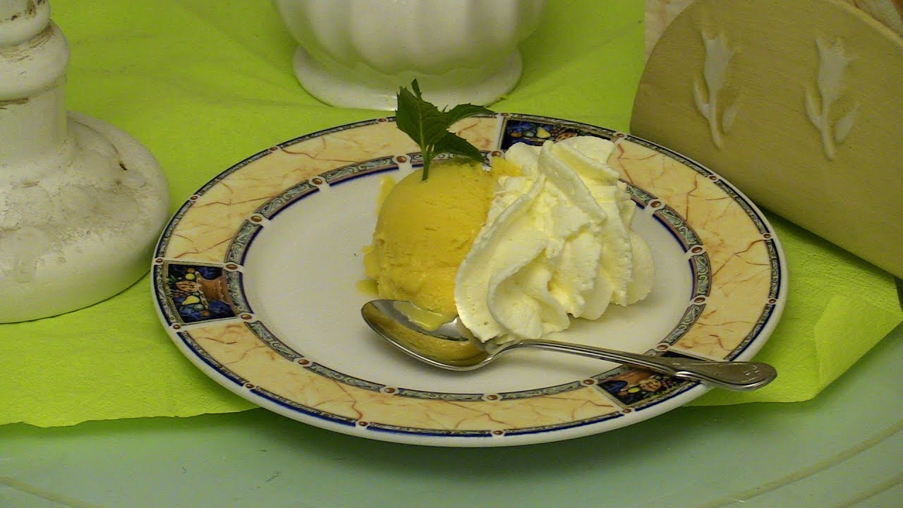 Sanddorn Milcheis. Schritt für Schritt mit Rezept.