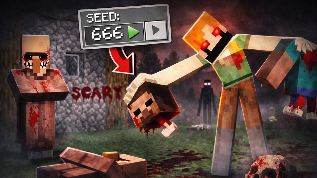 I Explored the Most TERRIFYING Minecraft Seed Horror World 😱