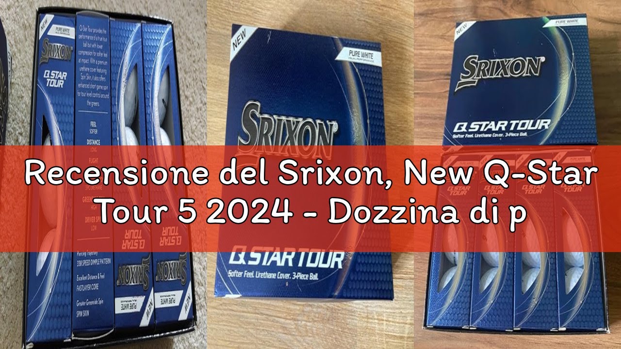 Recensione del Srixon, New Q-Star Tour 5 2024 - Dozzina di palline da golf - Sensazione morbida, eff