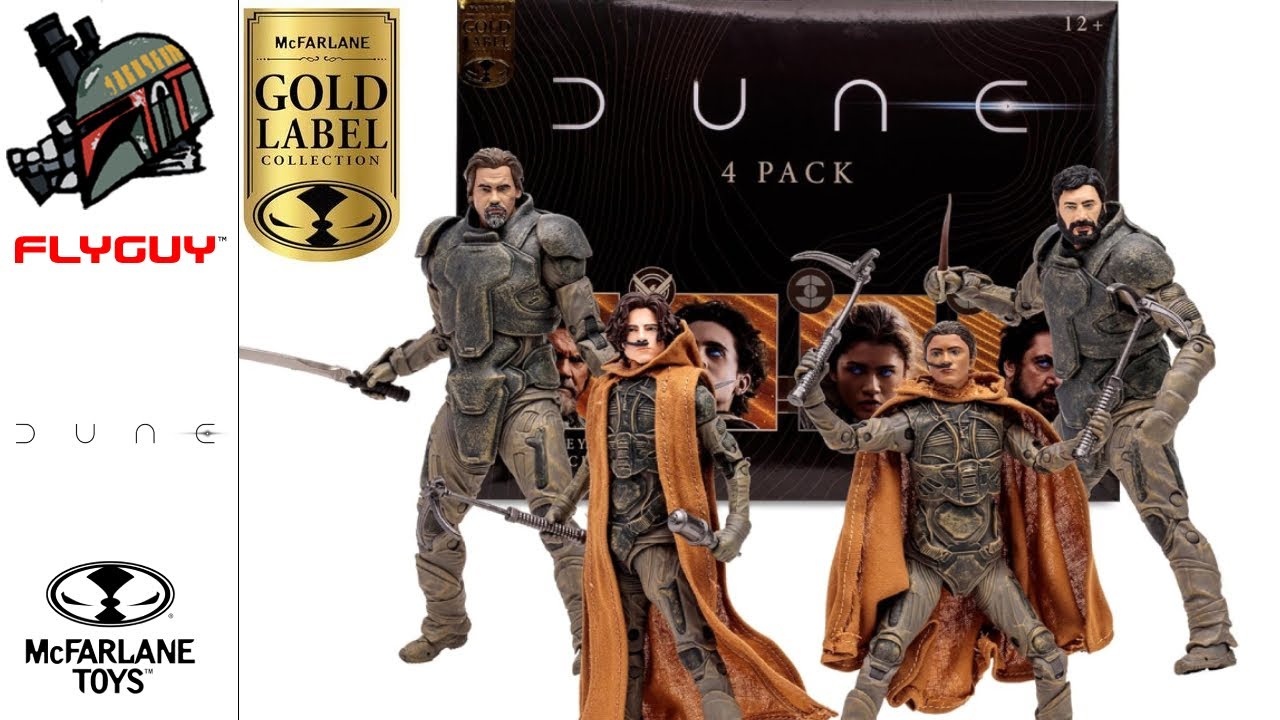 McFarlane Toys Dune Part 2 Gold Label 4pk Gurney, Paul, Chani, Stilgar Amazon Excl Review FLYGUYtoys