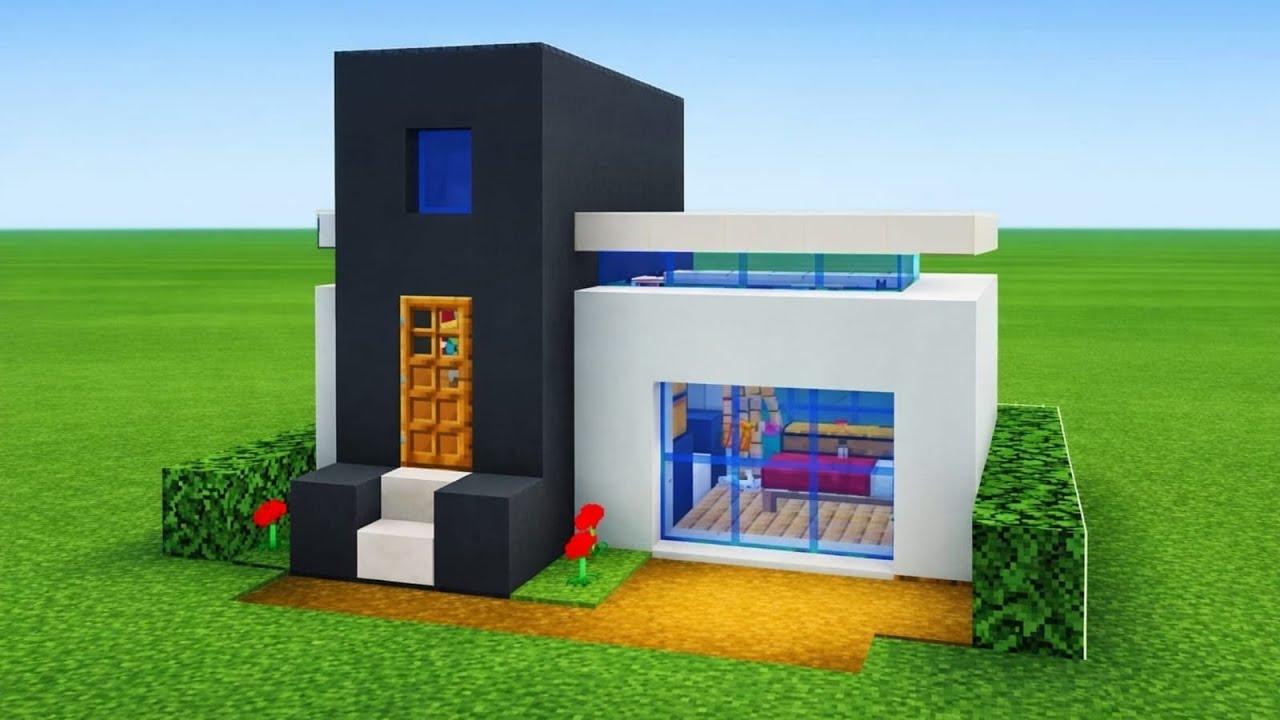 Minecraft Tutorial: How To Make The Easiest Modern House Ever Made (#6)