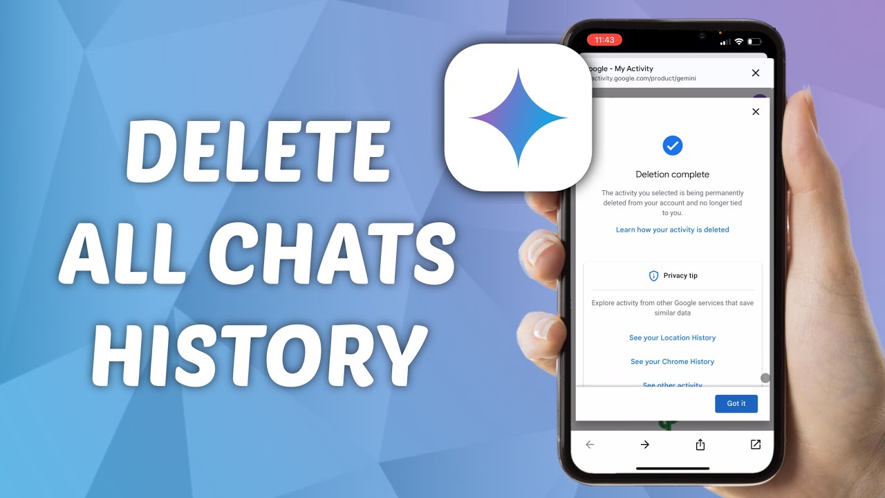 How to Delete All Chat History on Gemini
