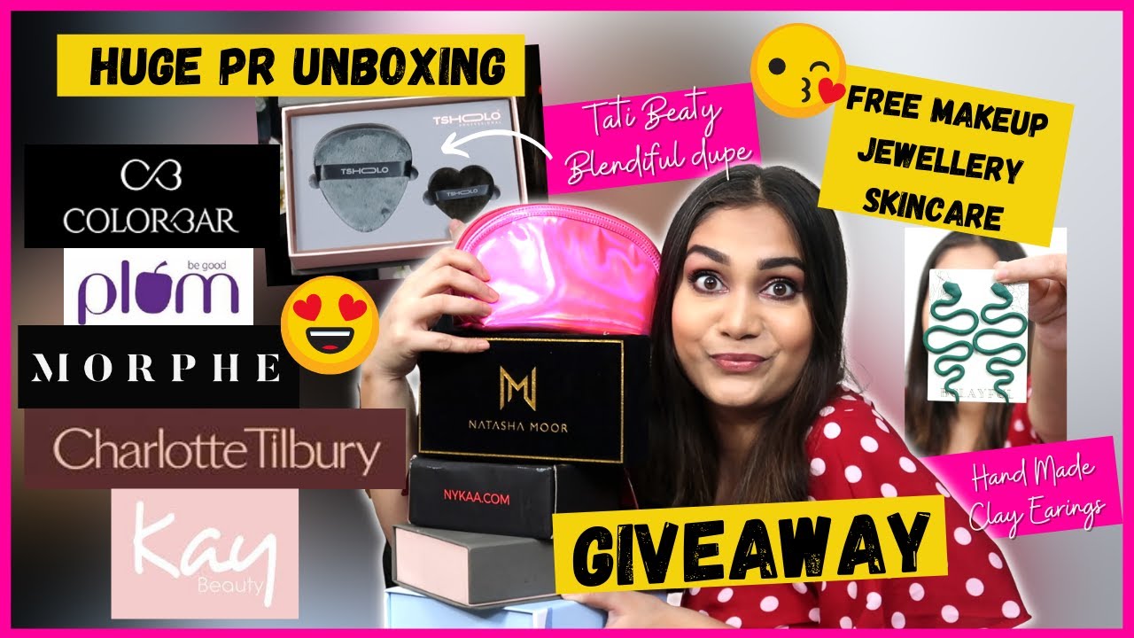 Huge PR Unboxing + GIVEAWAY | Kay Beauty, Instagram Stores, Morphe & More | Nidhi Katiyar #PRHaul