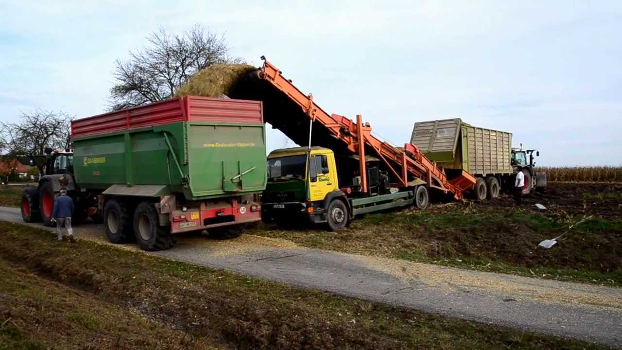 Maisüberladen Biogas Weisendorf Lohnunternehmen Klaaßen