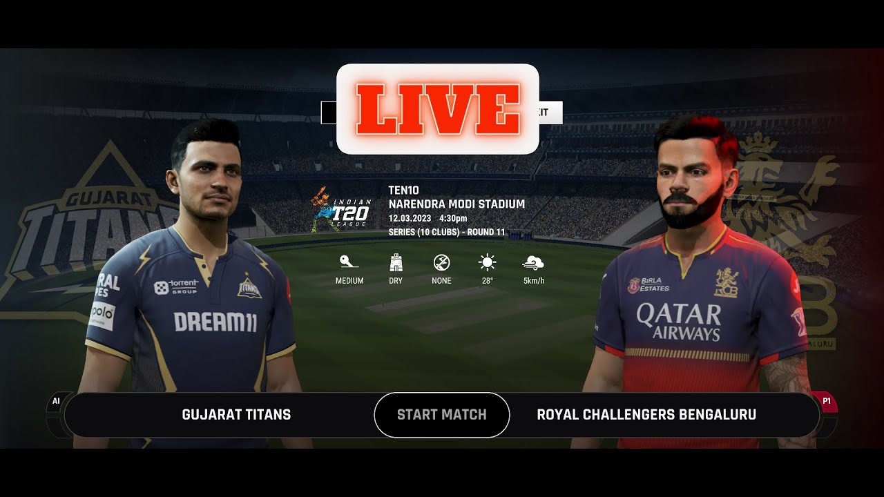LIVE: IPL GT VS RCB – Cricket 24 Gameplay | Epic Thriller!