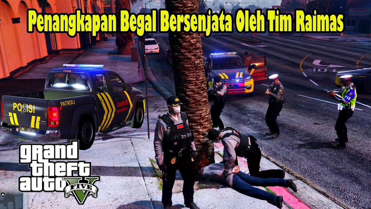 Begal Bersenjata Kabur Di Kejar Tim Raimas Backbone! GTA 5 Mod Polisi