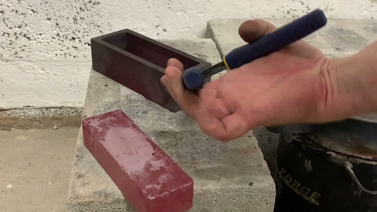 copper ingots melt and polish