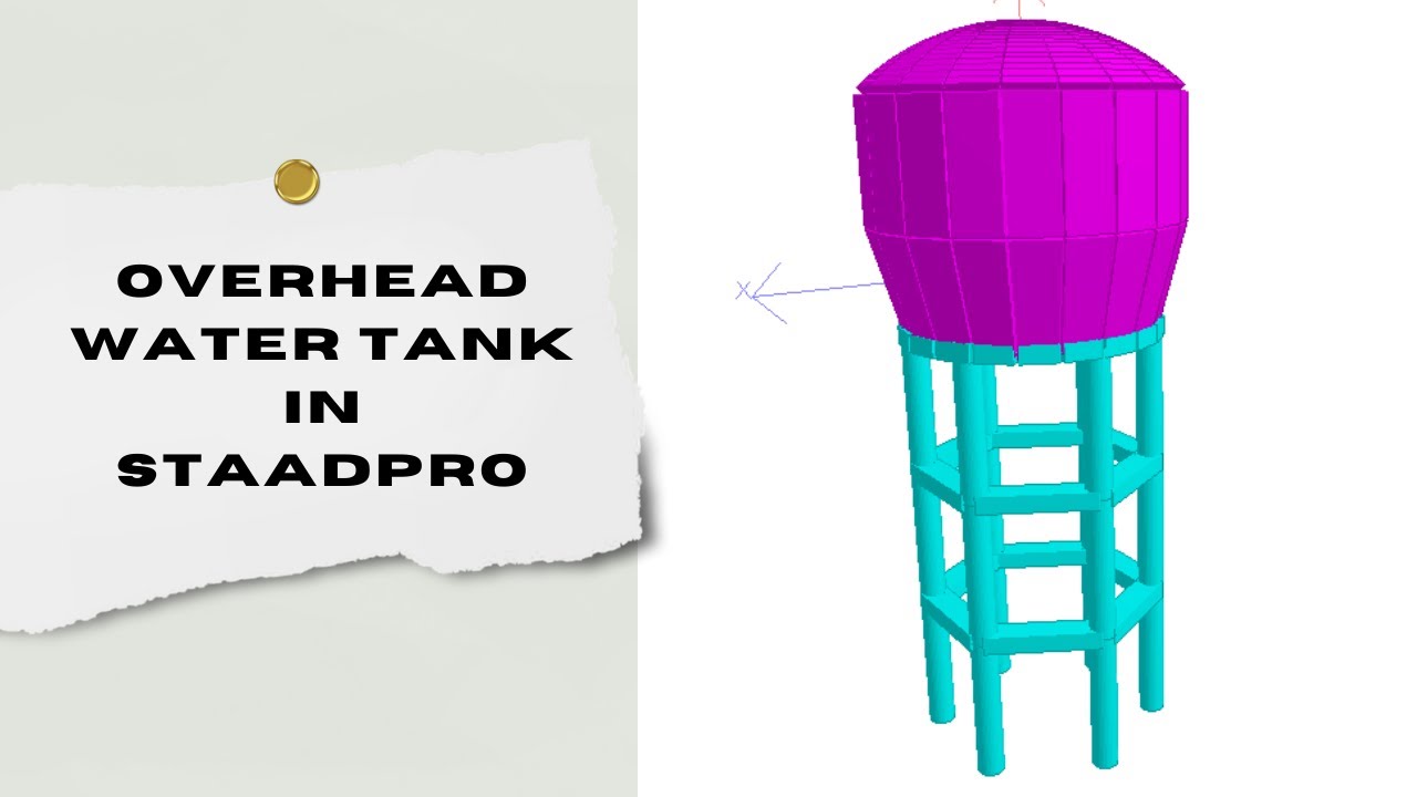 Overhead Water Tank design in Staad Pro