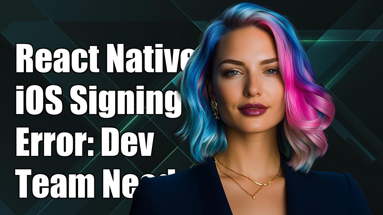 React Native iOS Signing Error: Development Team Required for [AppName]Tests