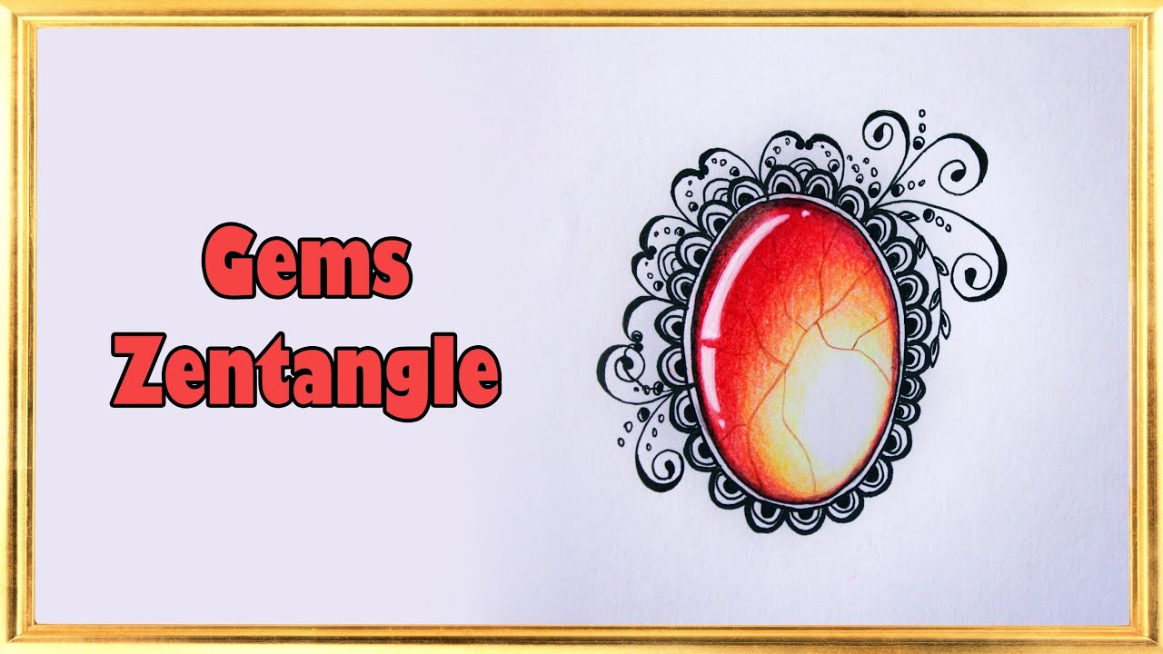 DIY ● Рисую Драгоценные камни ● Зентангл ● Gems Zentangle