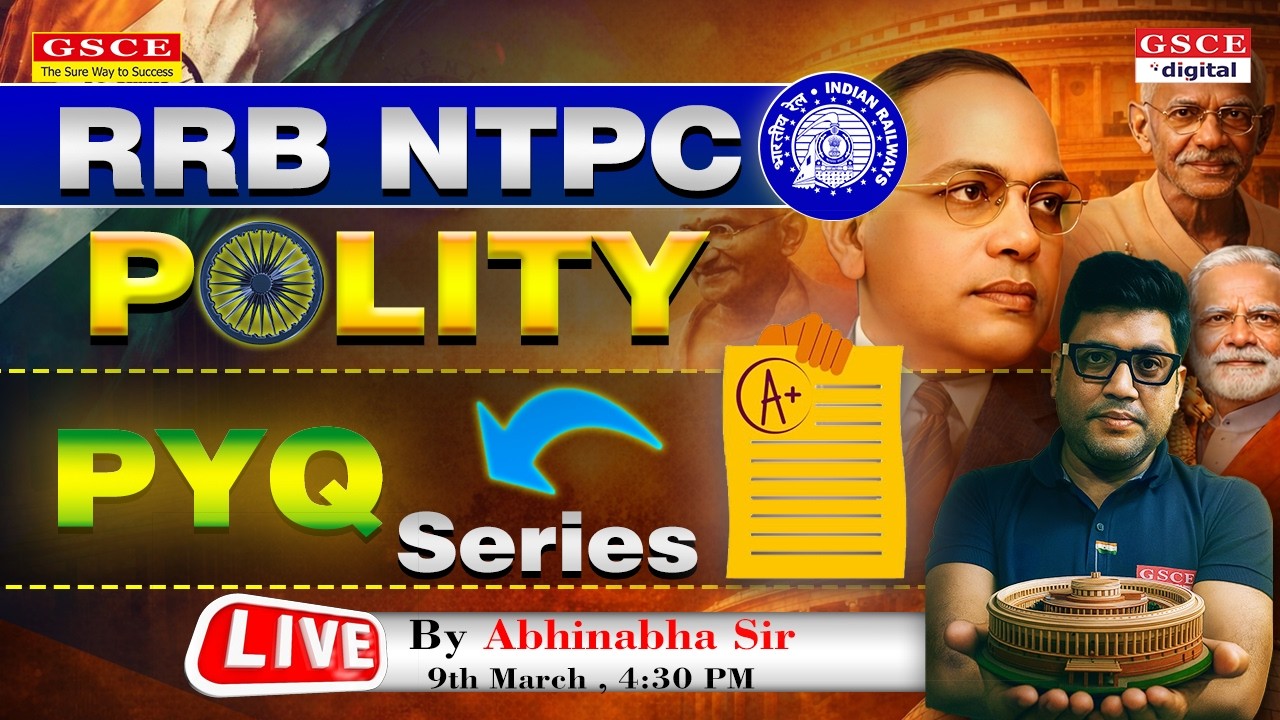 🔴RRB NTPC 2026 Polity PYQ Series | Exam Oriented Questions | Live with Abhinabha Sir