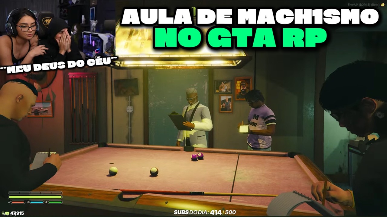 CORINGA PARTICIPOU DA AULA DE MACHISMO NO GTA RP E FICOU SEM REAÇÃO