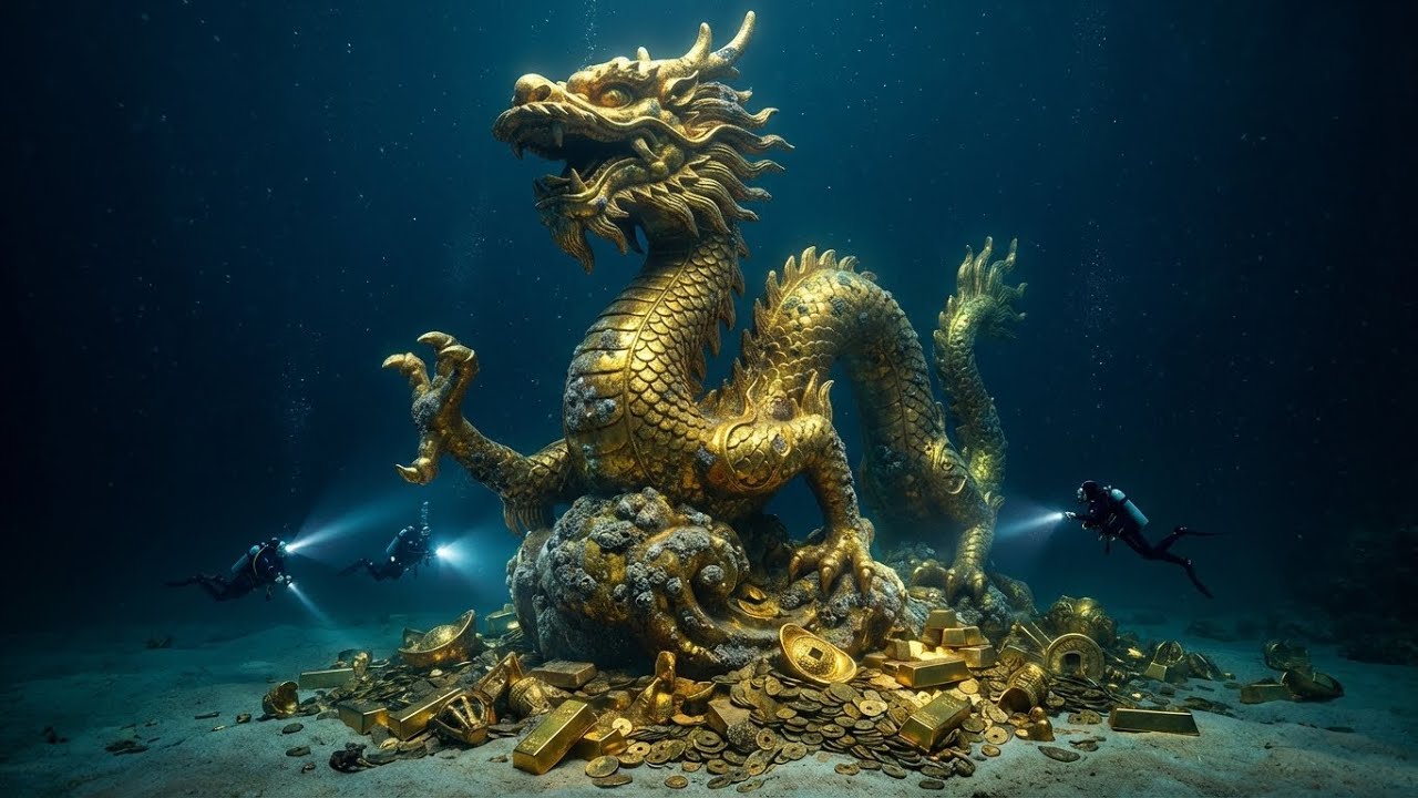 Deep Sea Treasure Discovery | GIANT Golden Dragon Statue Found from Ancient Artifact Chest