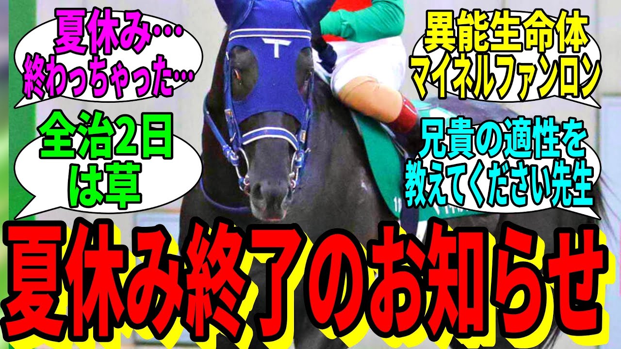 【競馬の反応集】「最近突然夏休みが無くなってしまった男」に対する視聴者の反応集