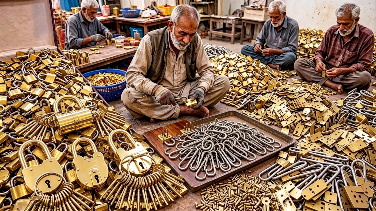 Amazing Process of Making Millions of Padlocks & key In Factory | Manufacturing process