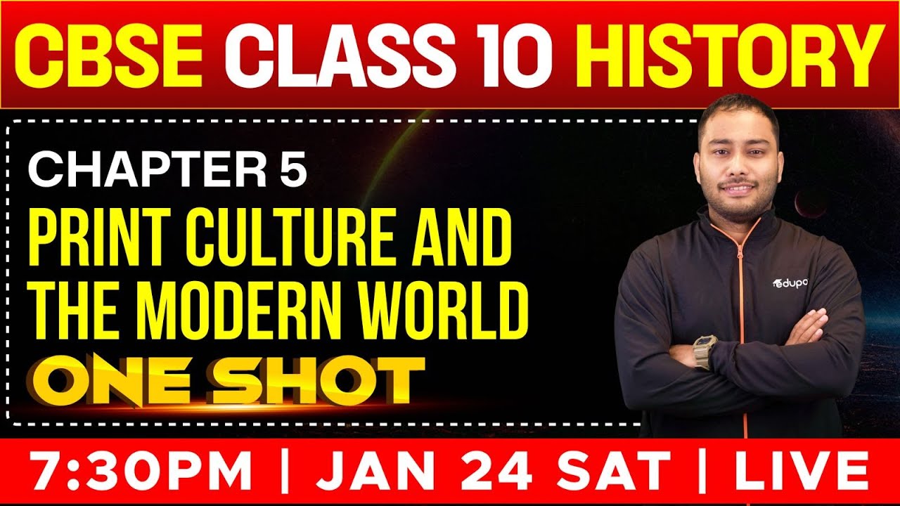 Print Culture and the Modern World| One Shot | Class 10 CBSE | History Chapter 5 | Eduport
