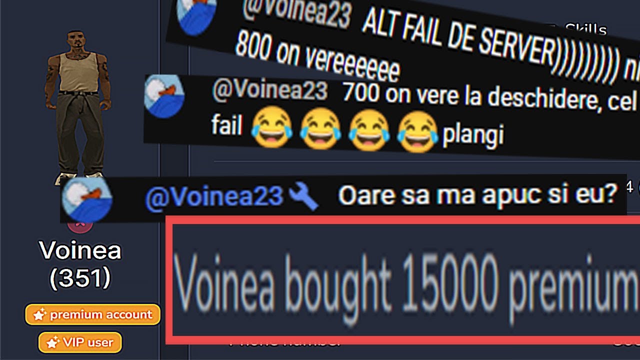 Voinea23 NE ÎNJURĂ SERVERUL ȘI DONEAZA 300 EURO 😂
