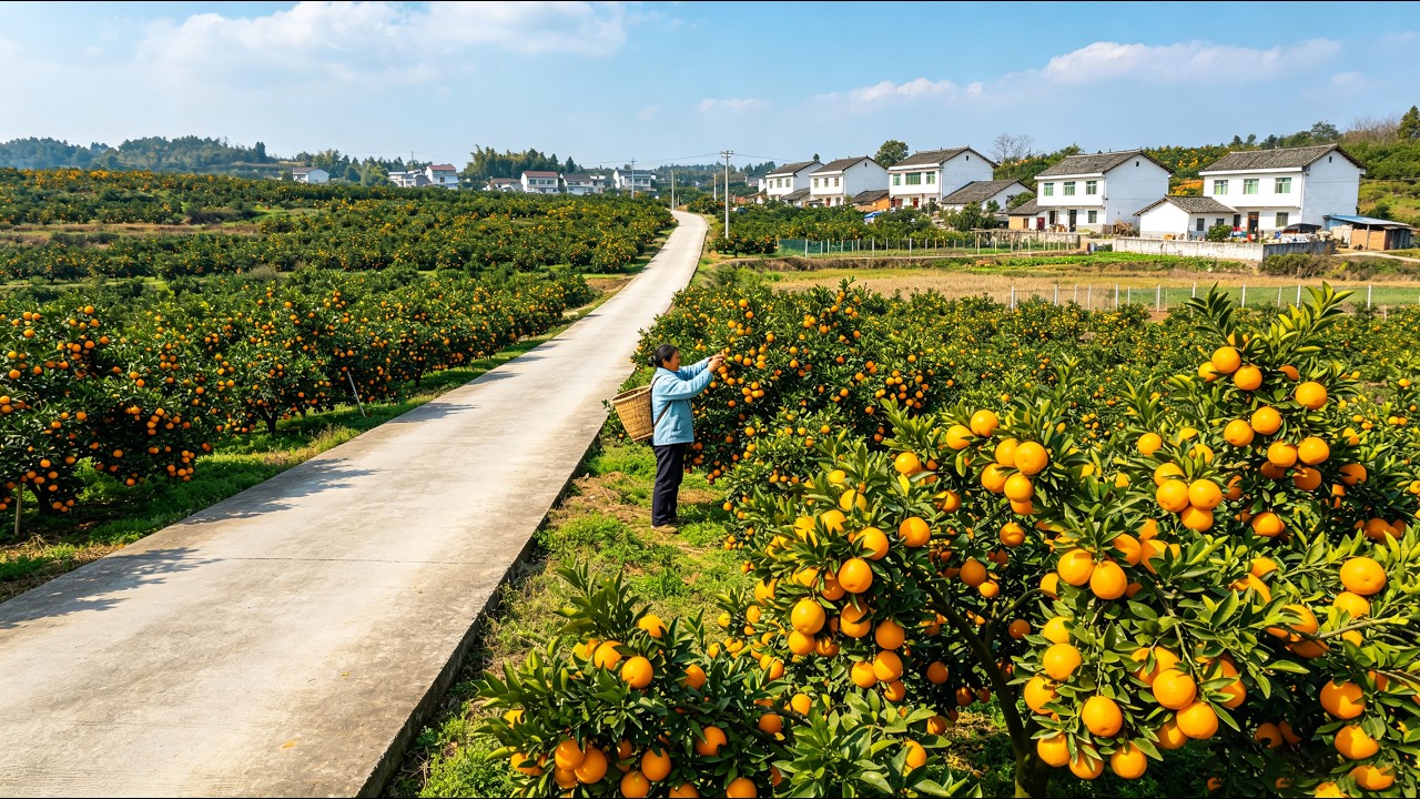 China&rsquo;s Hidden Orange Village &mdash; No Tourists, Just Real Rural Life 🍊