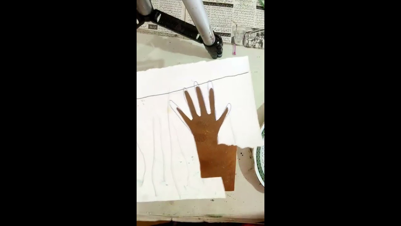 hand cave art painting #31.How to make Ancient cave hands print Painting.complete tutorial.
