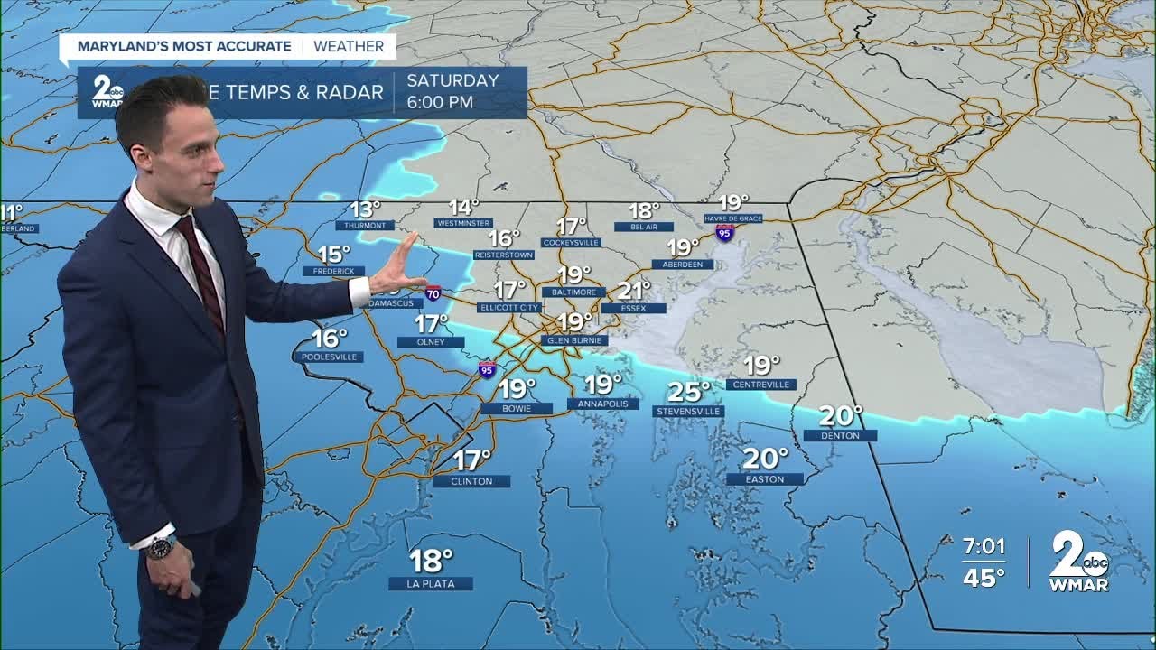 Heavy snow arrives Saturday night