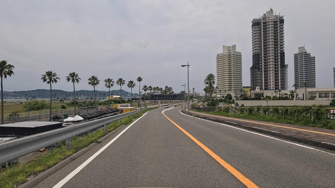海南市温山荘前→マリーナシティー→和歌山市道　名草136号線→医大病院前交差点