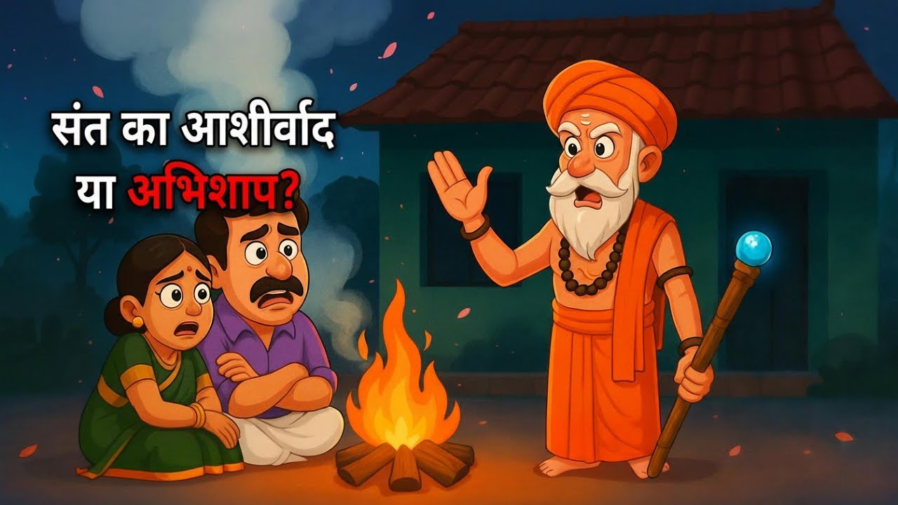 संत का आशीर्वाद या अभिशाप?|hindi story|hindi kahaniya|moral stories|cartoon story|new cartoon|