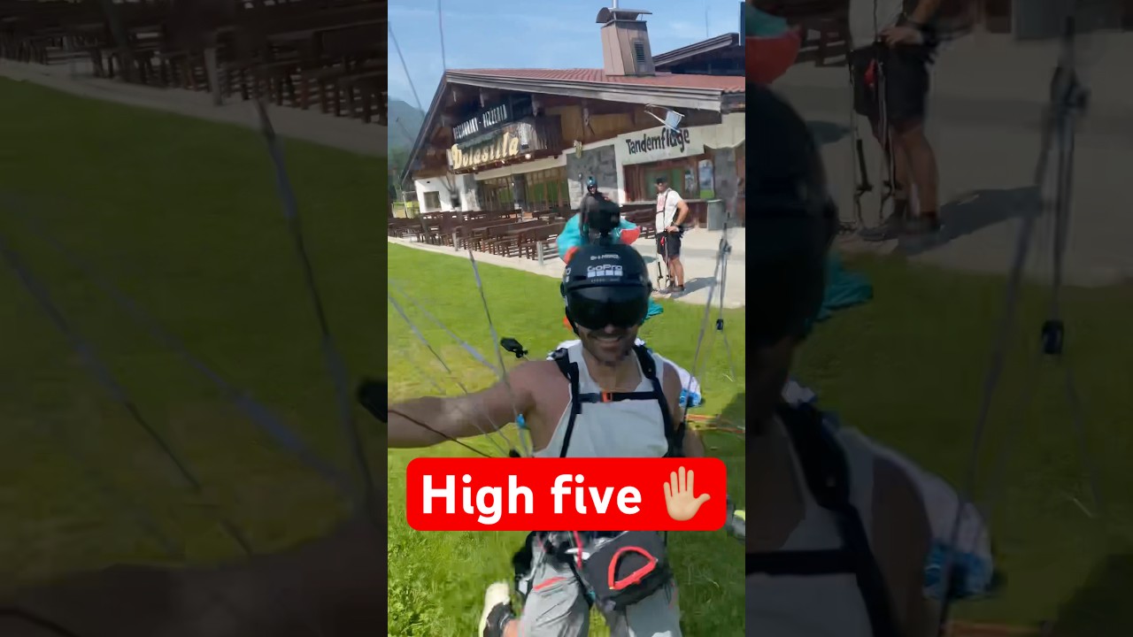 Fast landing with a high five 😁