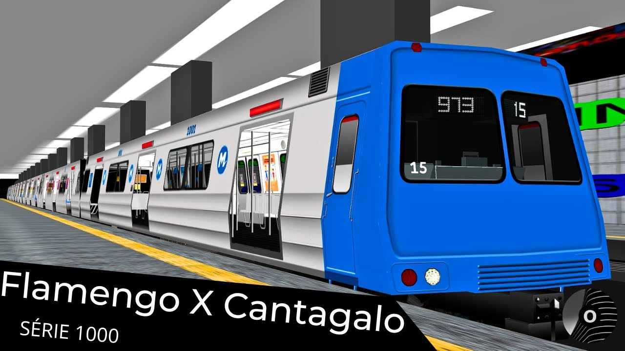 OpenBVE - FLAMENGO x CANTAGALO com o TUE SÉRIE 1000 do METRÔ RIO! Linha 1 Laranja
