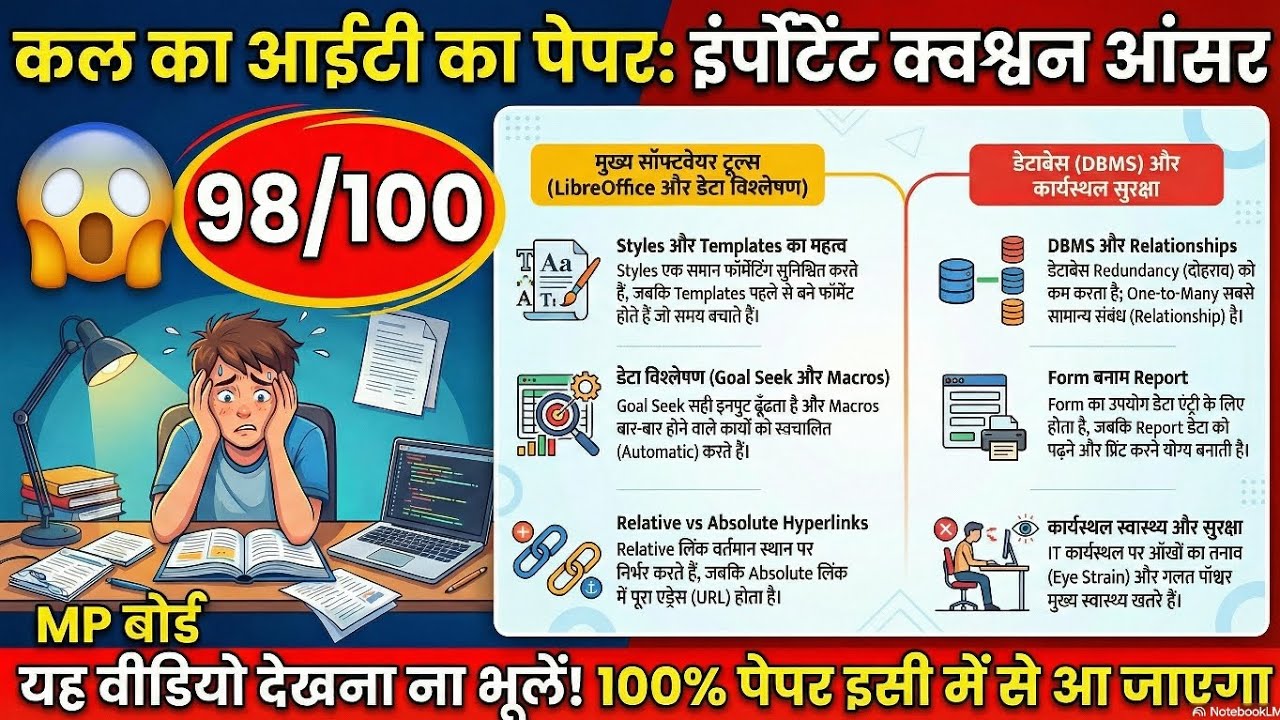MP Board Class 10 IT Important Question Answer 2026 | Full Book Revision | Exam Ready