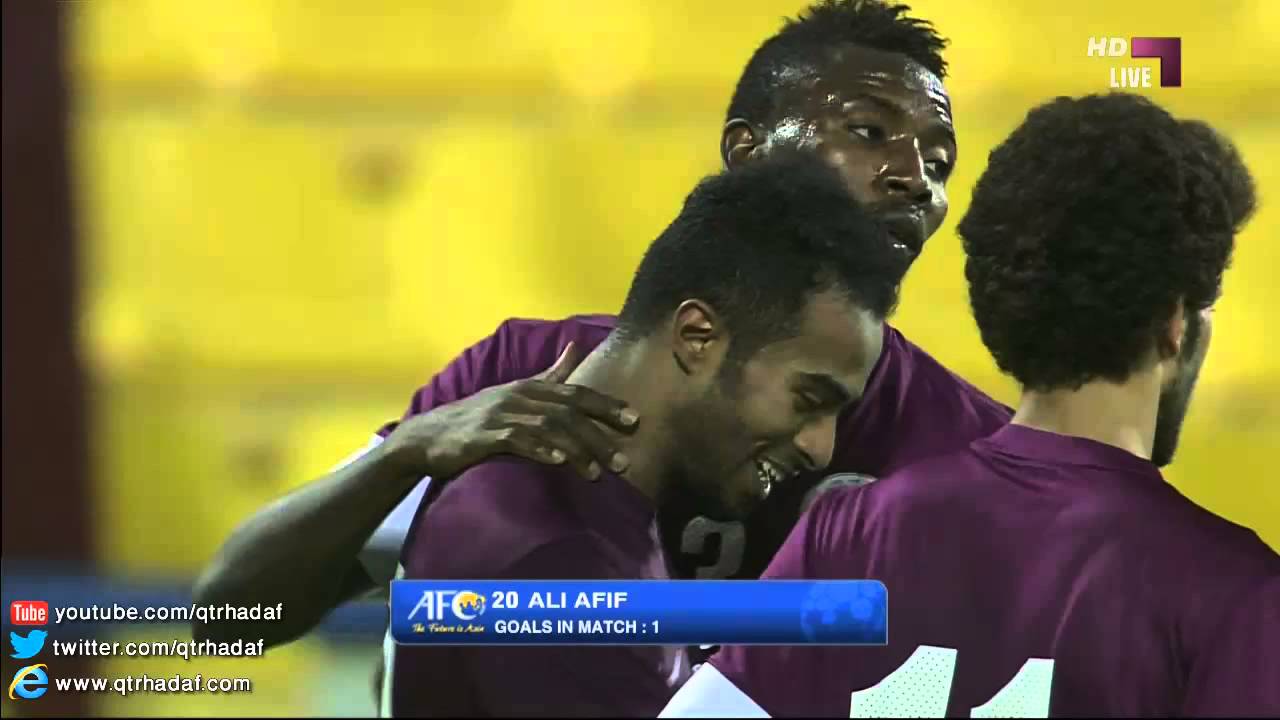 هدف قطر السادس علي عفيف - المنتخب القطري vs المنتخب اليمني - تصفيات التأهيل لكأس آسيا 2015