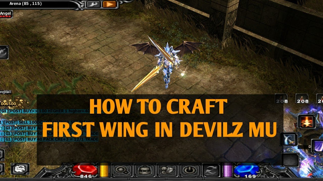 How to craft first wing in devilz MU