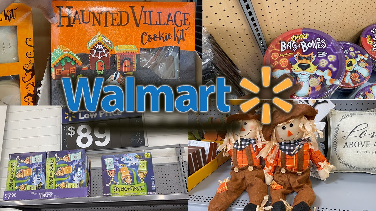 walmart fall shop with me| fall decor | fall snacks & more| HALLOWEEN DECOR SHOPPING | VLOGTOBER