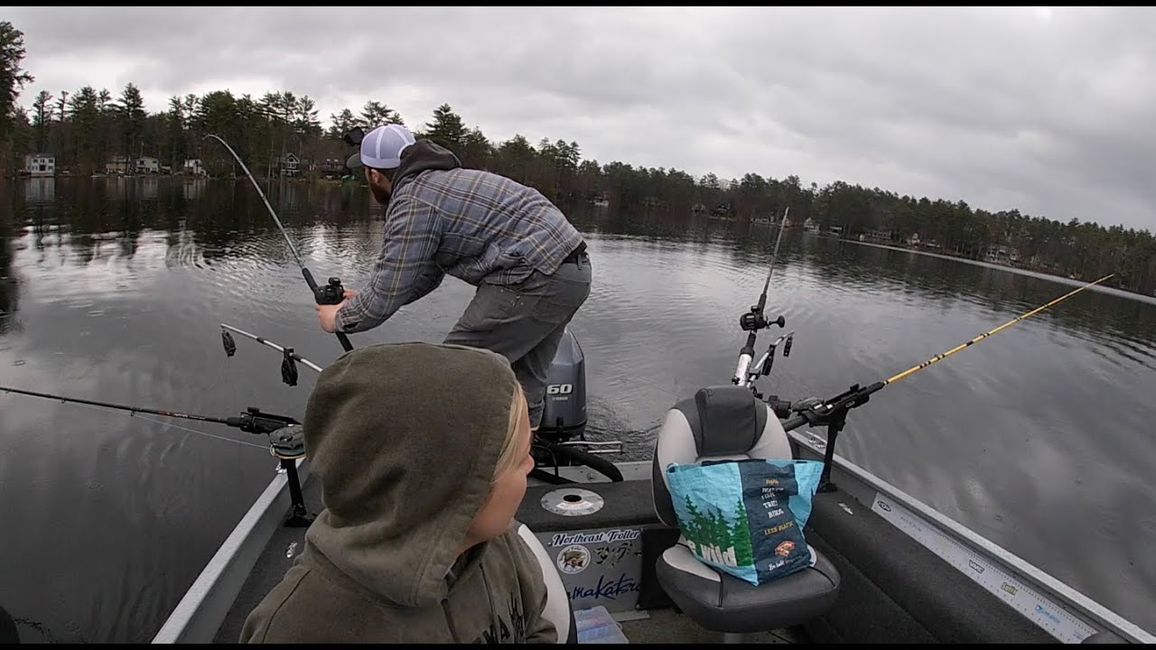 Trolling for Trout in the Pouring Rain | Southern Maine Trout Fishing