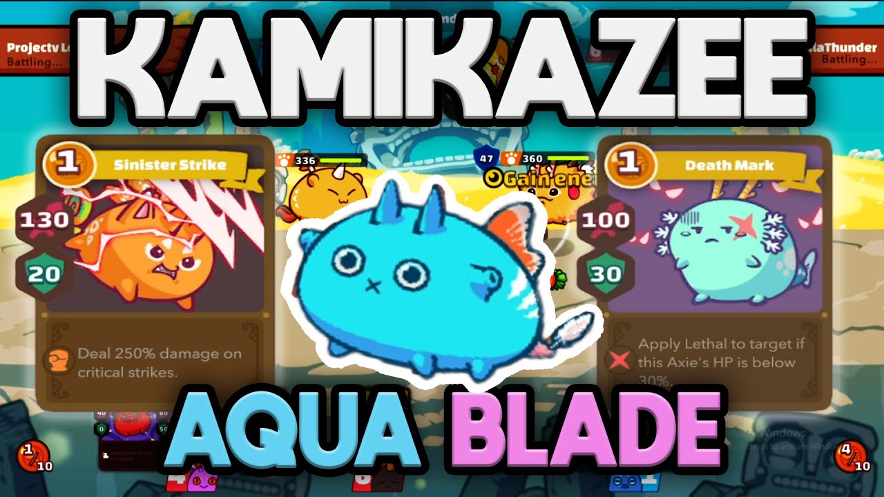 Top rank Axie kiss dual blade Aqua build - Axie infinity