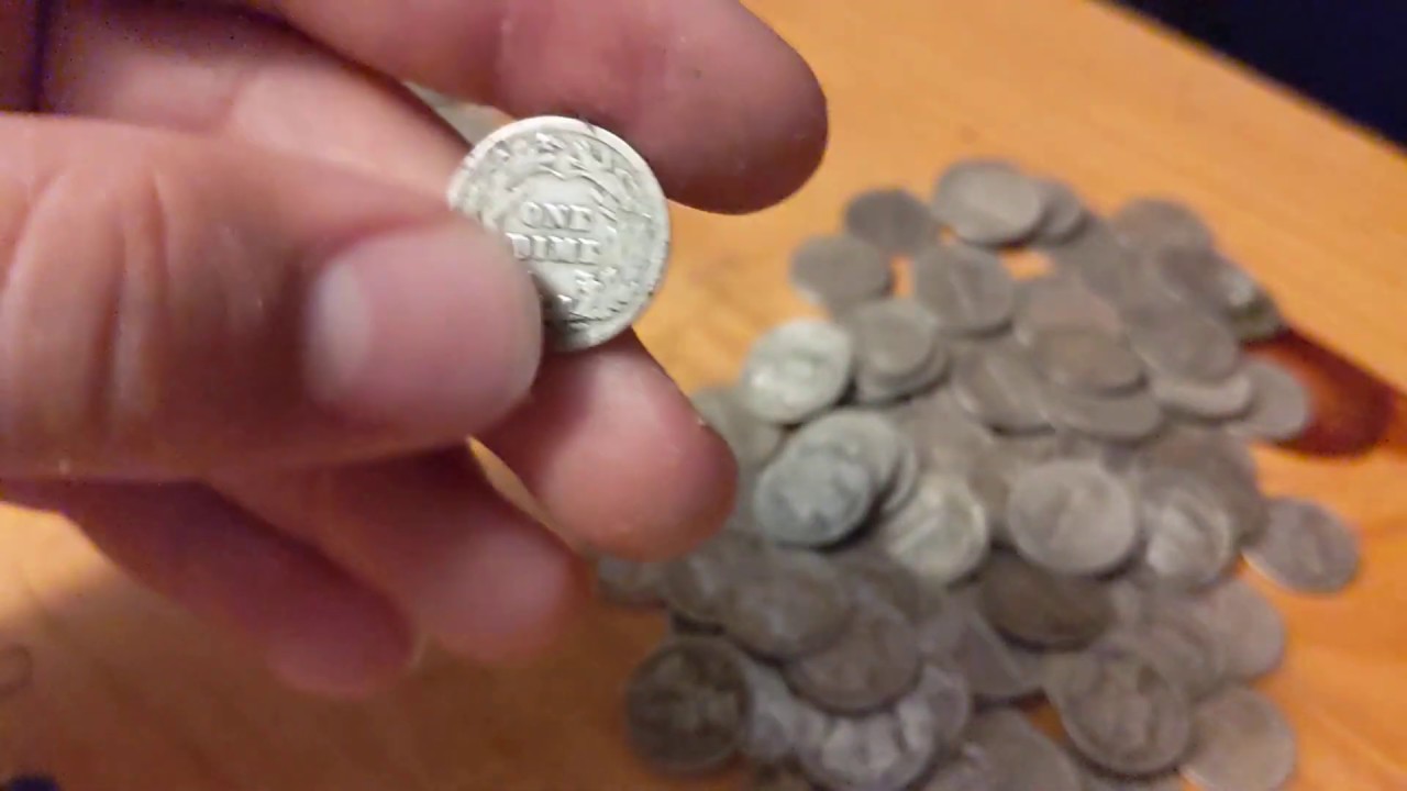 SILVER UNDER SPOT!!!!  LARGE MERC DIME HAUL