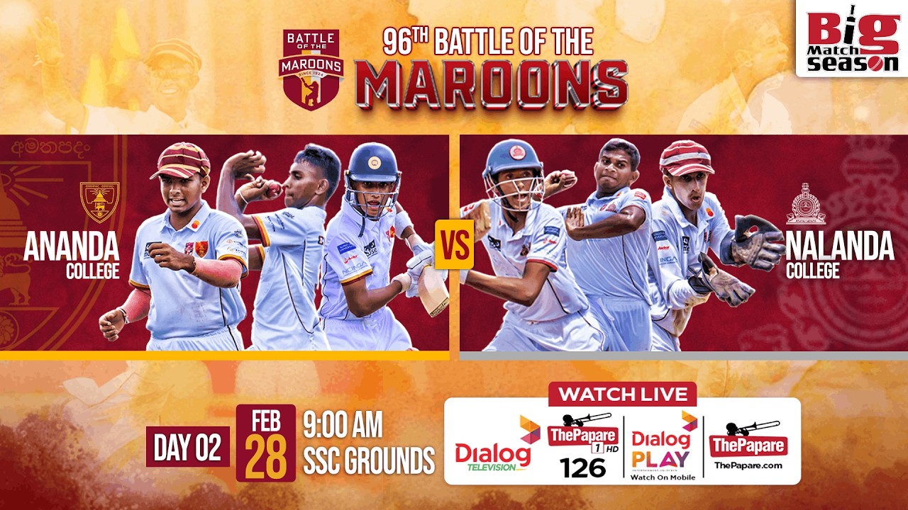 LIVE: Ananda College vs Nalanda College - 96th Battle of the Maroons 2026 - Day 02