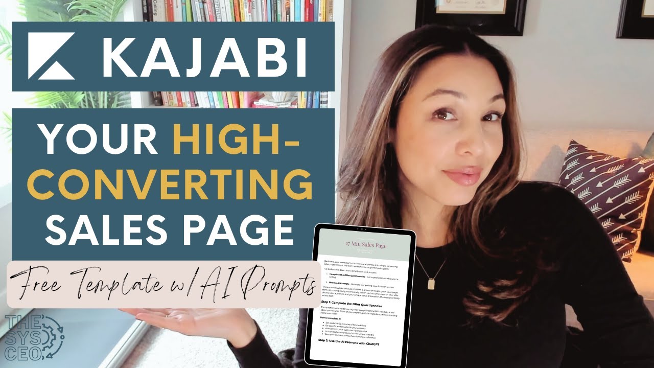 Design a HIGH-CONVERTING Sales Page in Kajabi SUPER FAST!