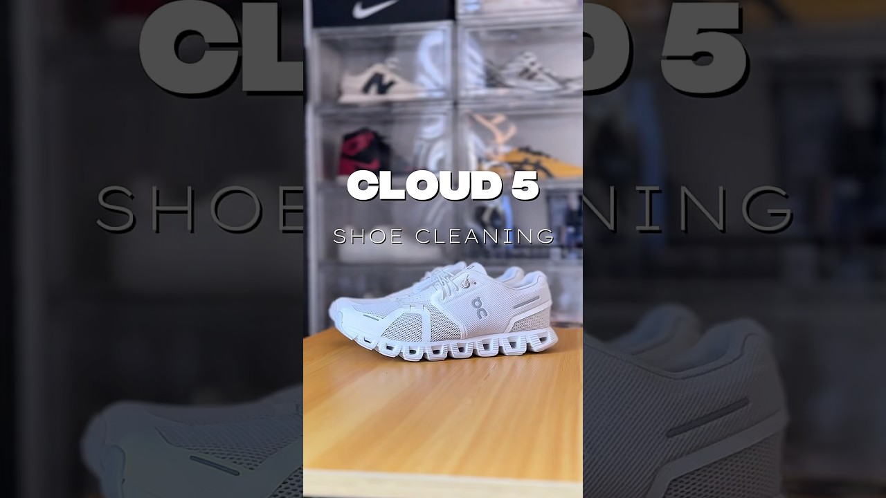 Time to clean your Cloud 5&rsquo;s! Comment for the product links! #shoes  #onrunning  #shoecleaning
