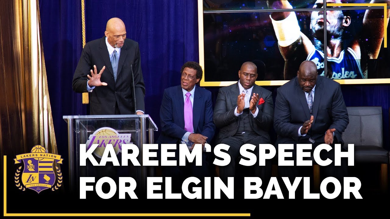 Kareem Abdul-Jabbar Reminisces At The Elgin Baylor Statue Unveiling