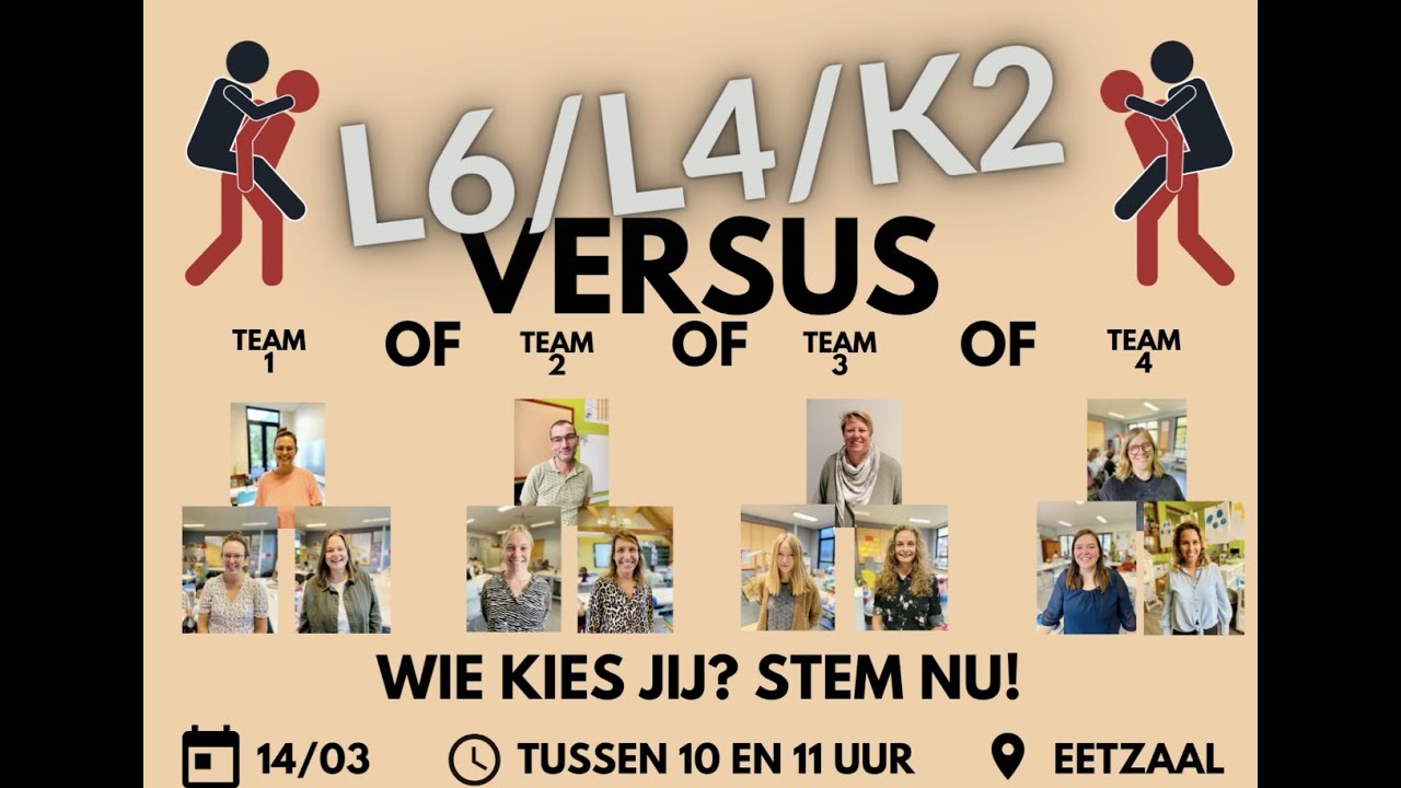 L6-L4-K2 vs. de leerkrachten: het duel