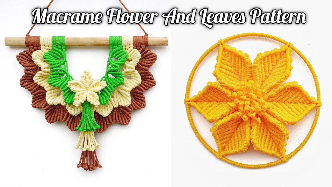 Macrame Flower Pattern DIY Macrame Wall Hanging | Macrame tutorial for beginners