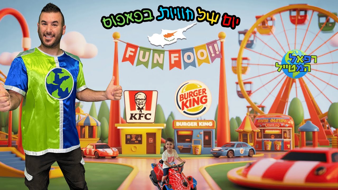 יום של חוויות בפאפוס קפריסין! רפאל המטיל ויאנצ'יקס יוצאים ללונה פארק והקניון הגדול | משפחת המסעות 