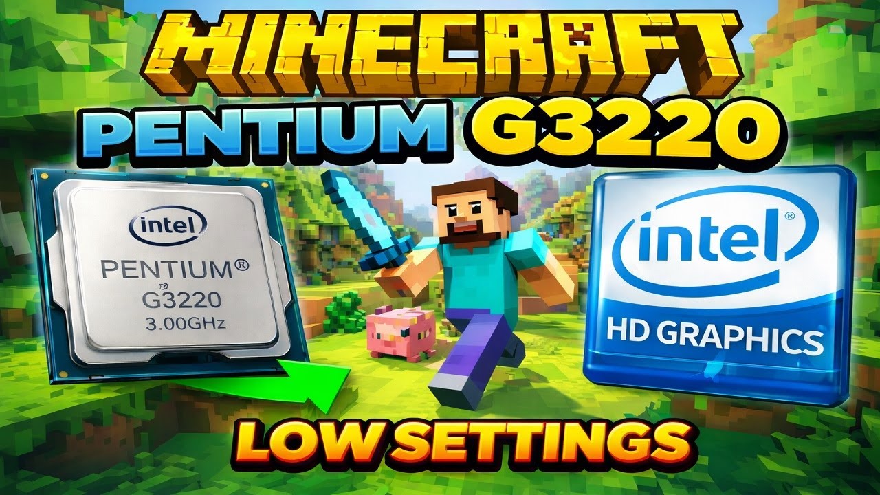 Minecraft on Pentium G3220 3GHz Intel HD Graphics 720p