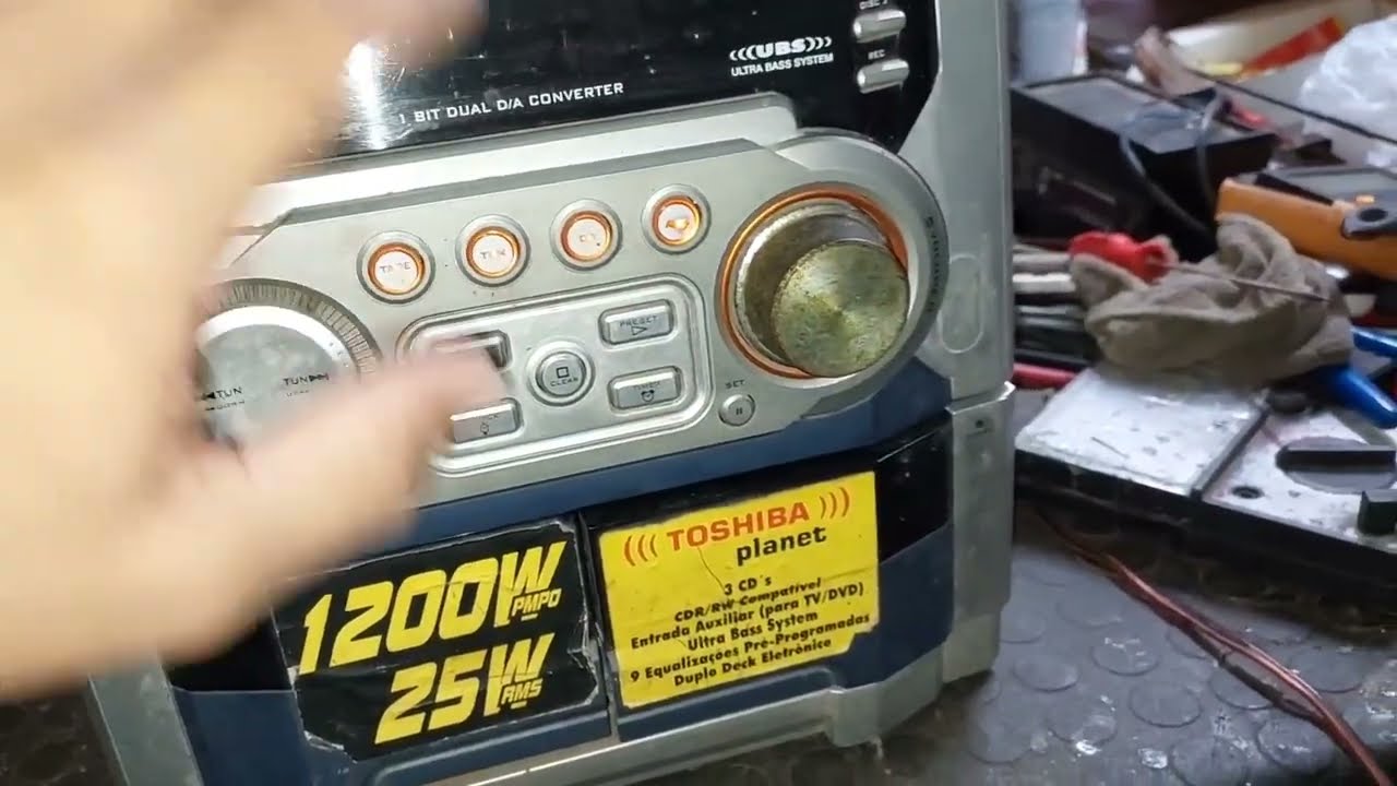 Adaptação De Placa Usb/Bluetooth Em Som Toshiba. Ficou Show